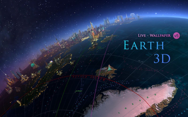 壁紙としても使えるリアルな3d地球儀アプリ Earth 3d が120円になっ